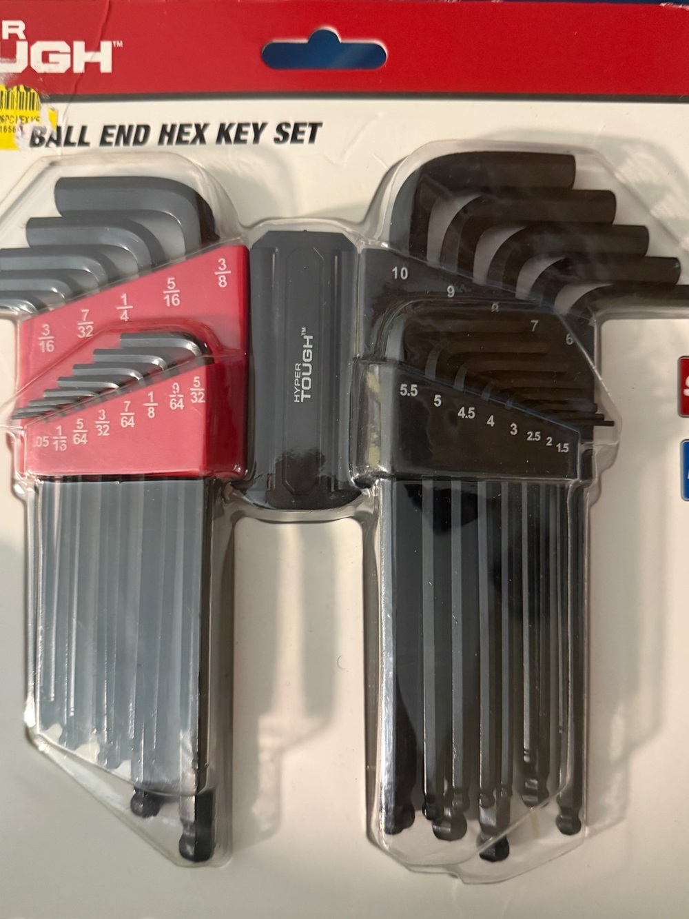 HYPER TOUGH 26-Piece Ball End Hex Key Set CR-V Black Oxide Finish New!!!